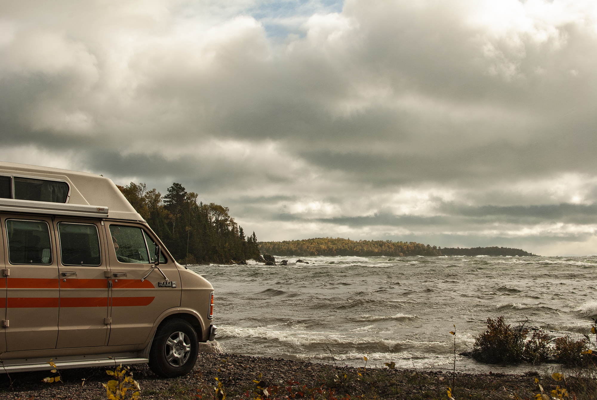 Generic Van Life - Northern Ontario Lake Superior - Road Side Turn Out