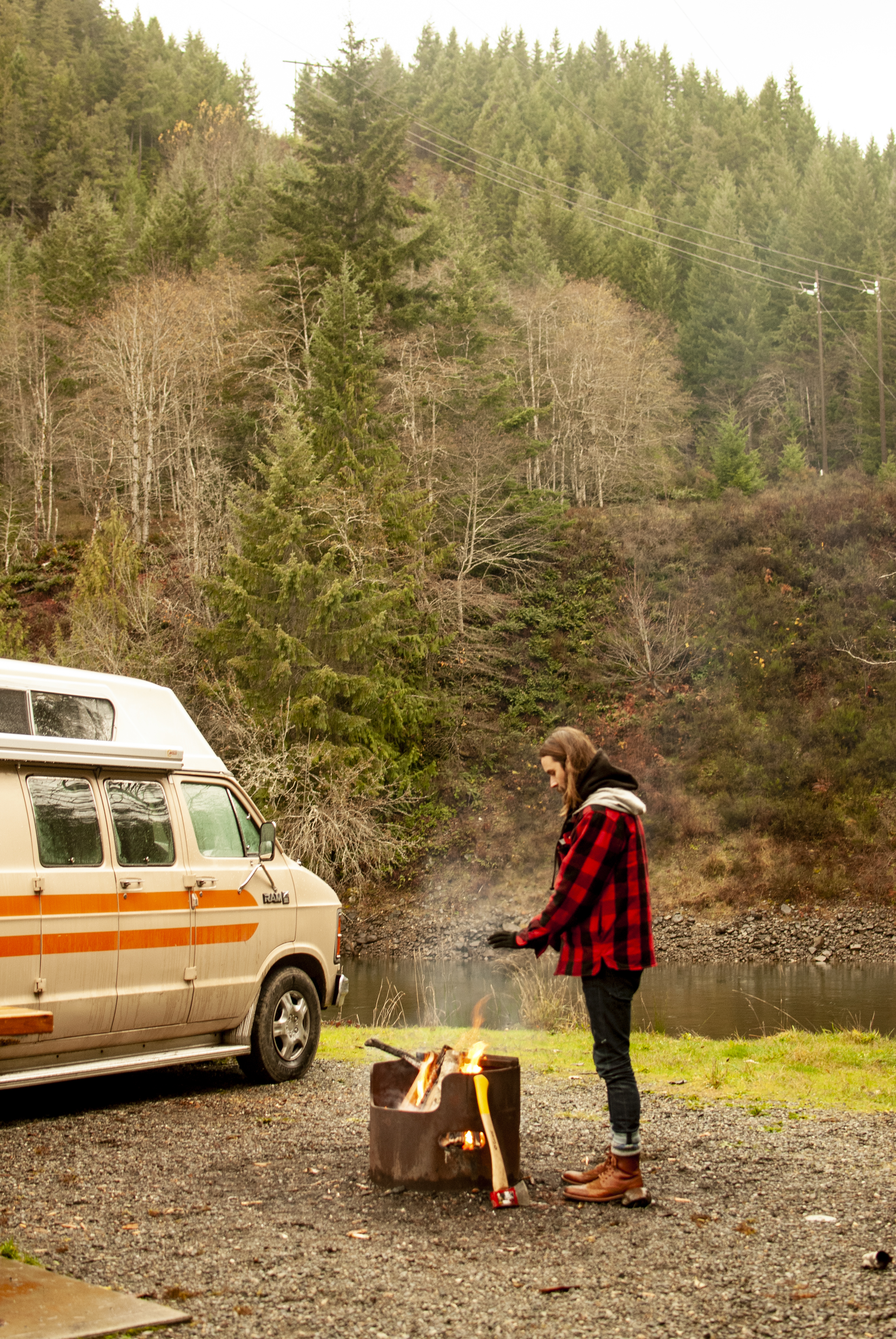 Generic Van Life - Campbell River - Fire at Strathcona Dam