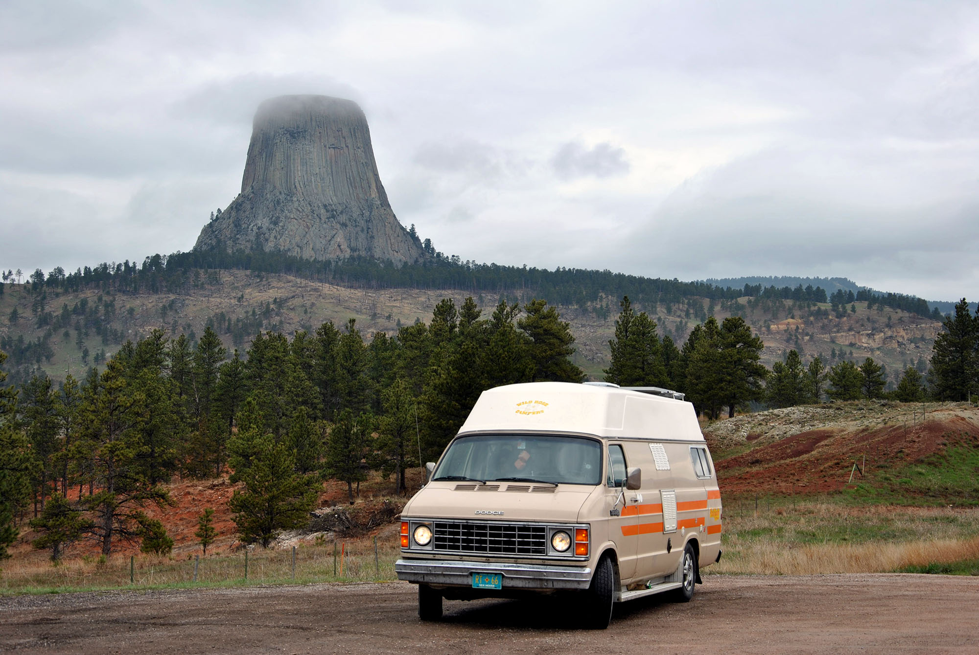 Generic Van Life - Dippin Back Down to the USA - Devils Tower Fog
